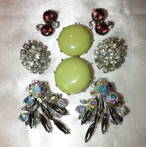 Clip-on earrings 4 PRICE DROP costume vintage